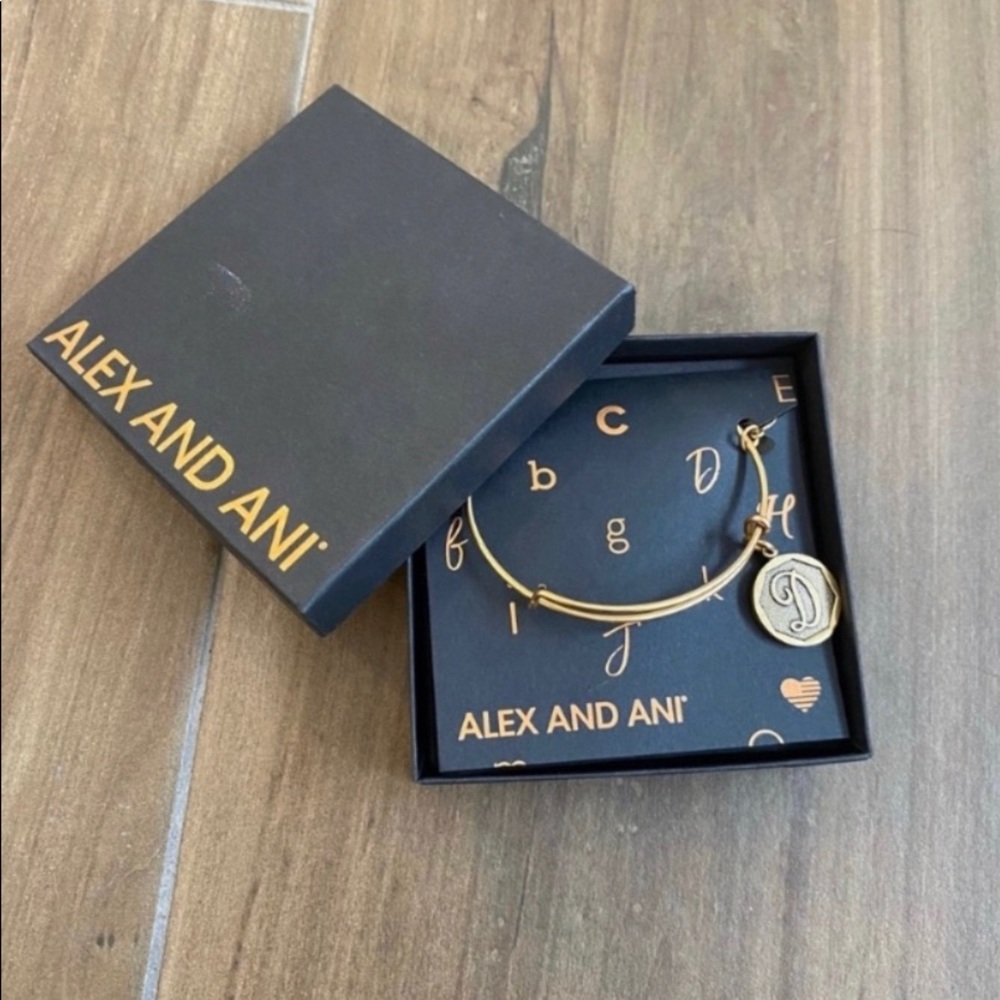ALEX AND ANI NWT gold COPPURE bracelet - “D” initial charm